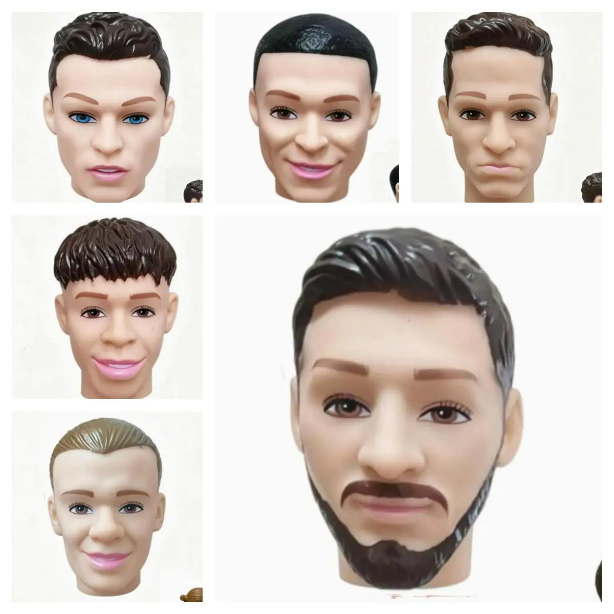

1/6 Scale European Boy Head Football Player Male Doll Heads for DIY Body Kids Toys Birthday Gifts