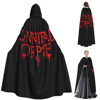 Cannibal Corpse Death Metal Band Long Hooded Cloak Witch Medieval Costume Cosplay Cape HalloweenCoat Adult Unisex