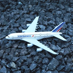 Réplica de avión de Metal a escala 1:400, 15cm, Air Francia, A380, Airbus, modelo fundido a presión, Miniatura coleccionable de aviación