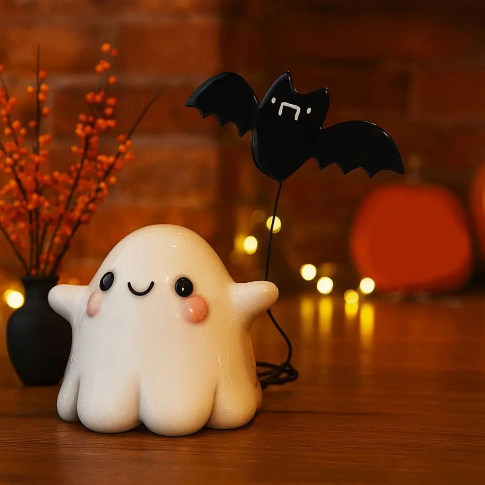 

Funny Resin Ghost Bat Ornaments Mini Cute Ghost Ornament Decorative Ghost Bat Statue Desktop Decoration