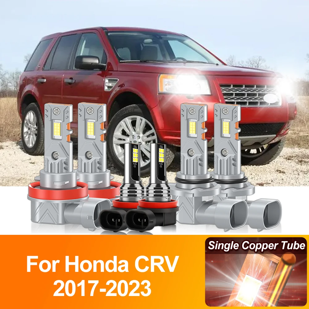 60000LM LED Headlights 360W CANBUS No Error 6000K White 12V Fog Light Bulbs For Honda CRV 2017 2018 2019 2020 2021 2022 2023