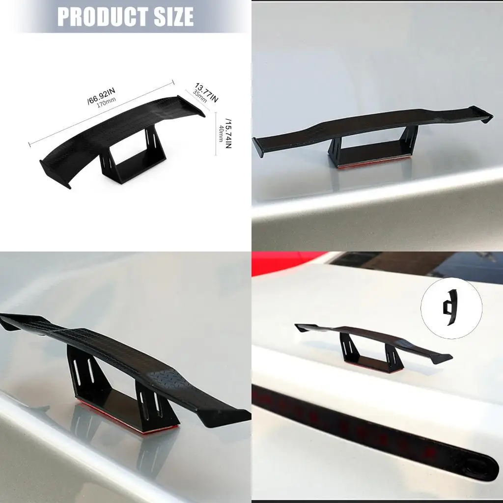 

31BC Universal Automotive Spoiler Sticker Weather Resistant ABS Material Easy Install