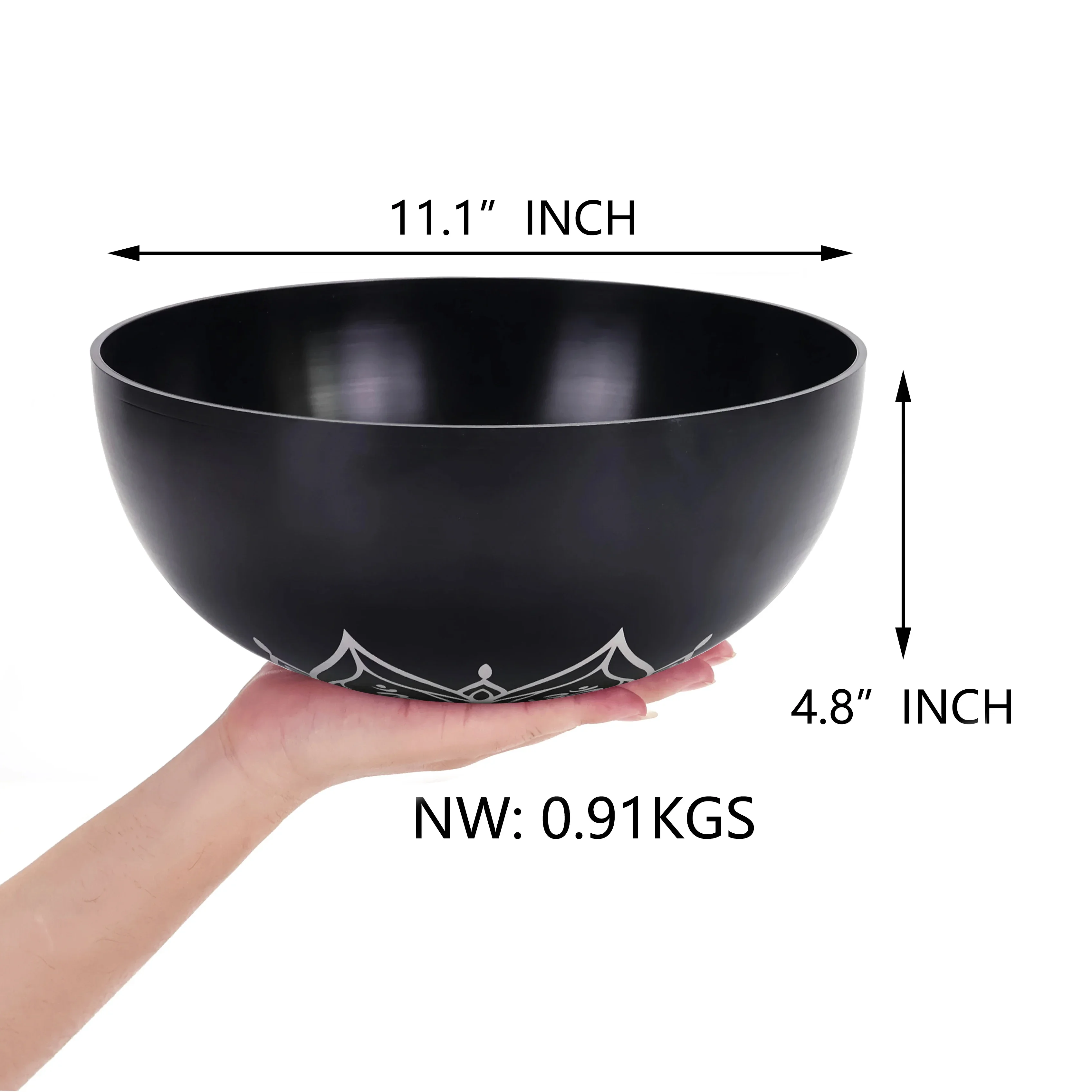 Singing Bowls Tuned 171 HZ F3 Note, 11.1  Inch of Schumann Frequency Therapy for Sound Healing Bath Ideal for Meditation Yoga