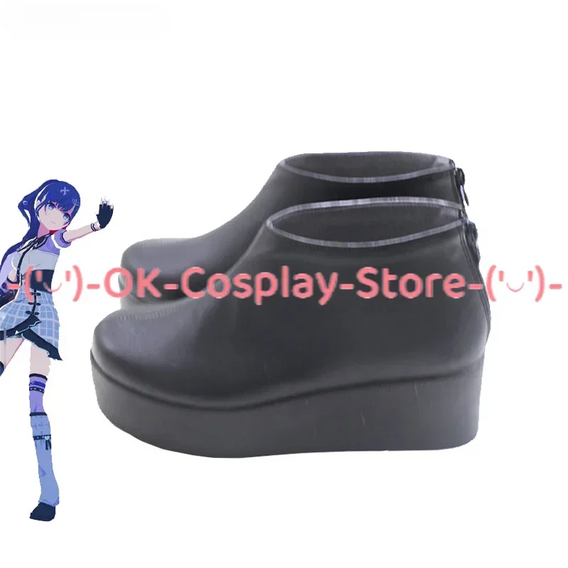 [Customized Size] Project Sekai Asahina Mafuyu Cosplay Shoes Anime Roleplay Costume Prop Halloween Party Boots PU Leather