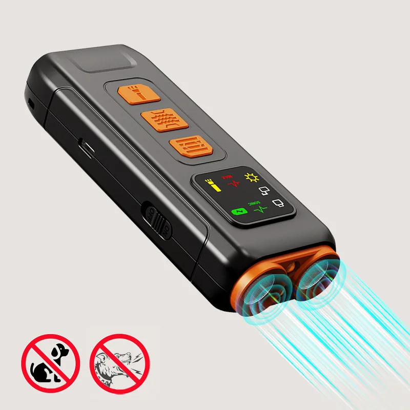 

new ultrasonic barking device Cross-border double-headed dog repellent portable dog trainer barking dog repellent