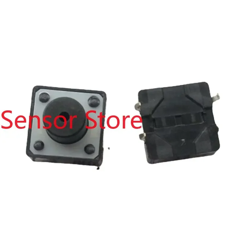 

10PCS SDTJ-1212A Light Touch Switch 12*12*7mm Round Head Button Directly Inserted Into 4-pin Plastic Surface