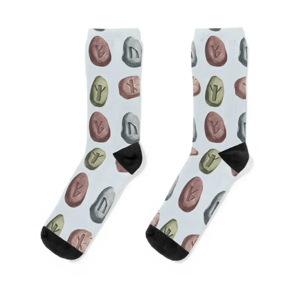 

Colourful Rune Stones Socks warm winter Non-slip japanese fashion gift Socks Woman Men's