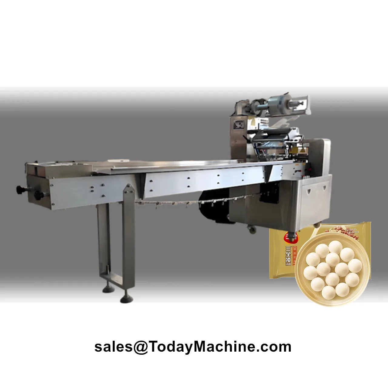 Automatic Horizontal Flow Pillow Bag Wrapping Machine for Crackers Rice Sugar Noodles Cookies