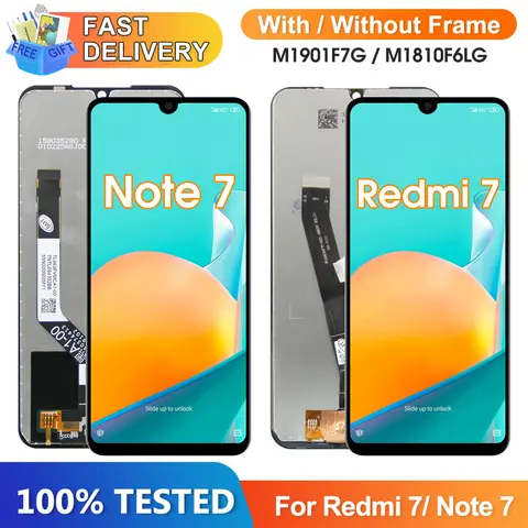 Display Screen for Xiaomi Redmi Note 7 M1901F7G LCD Display Touch Screen Digitizer with Frame for Redmi 7 Redmi7 Replacement