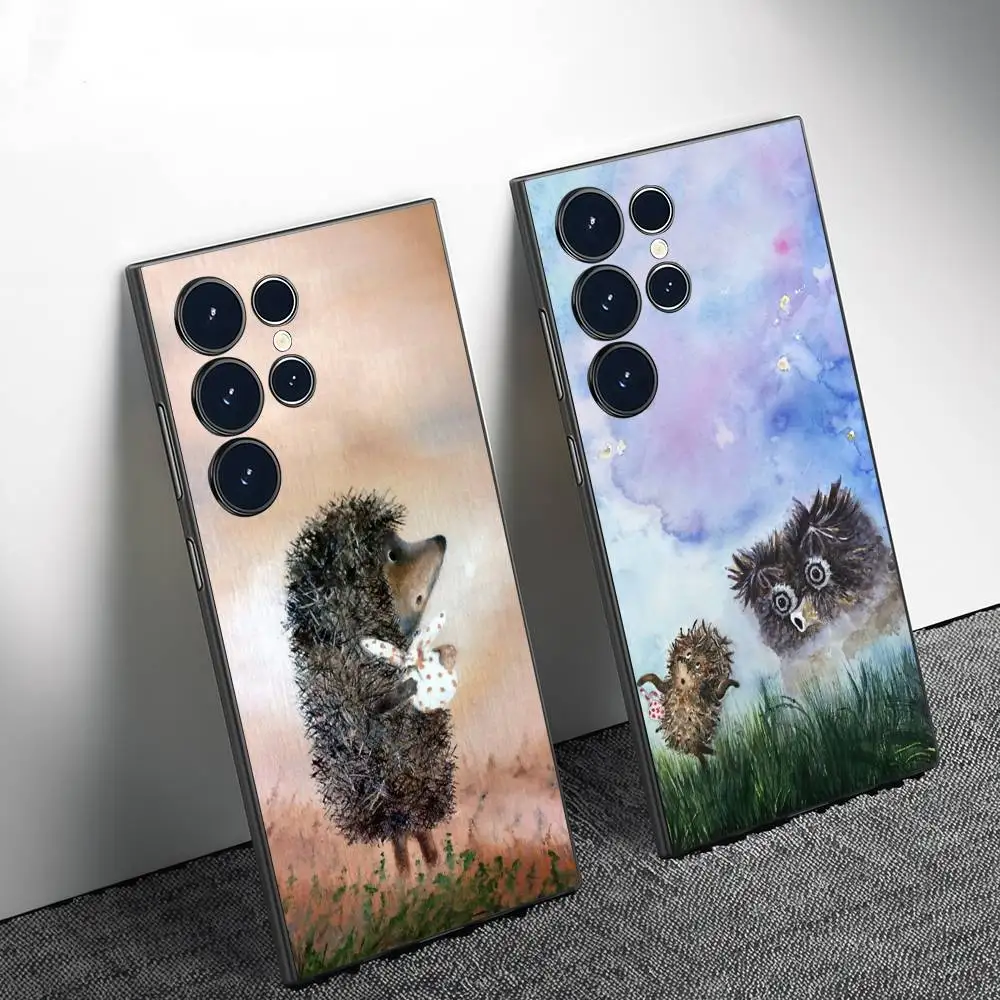 

Hedgehog In The Fog Phone Case For Samsung Galaxy S25 S24 S22 S23 Ultra S21 S20 Plus Frosted Full Soft Case