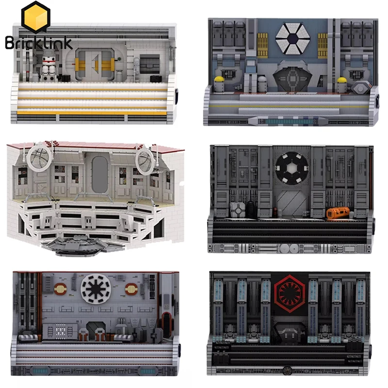 

Bricklink MOC, большие звезды, фигурки героев из фильмов, наборы с подставкой, 6, основная фабрика, Республика, ампир, послалы, строительные блоки, игрушки, подарок