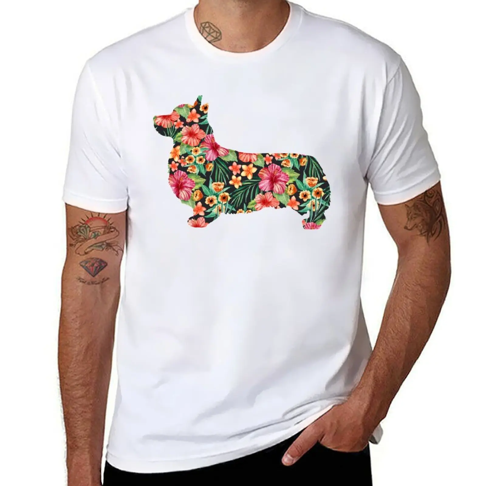 

Corgi Flower Shirt for Men Women Boys Girls Kids Dog Lover Gifts T-Shirt man t shirt summer T-Shirt