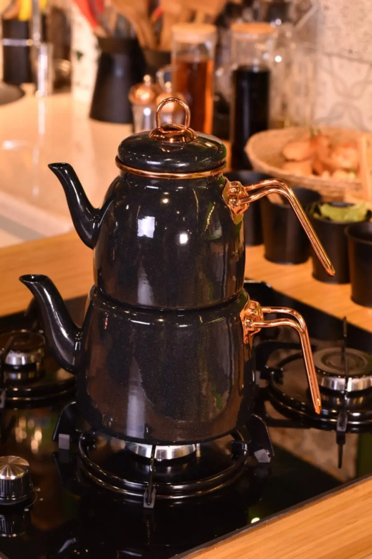 Tetera de esmalte turco,