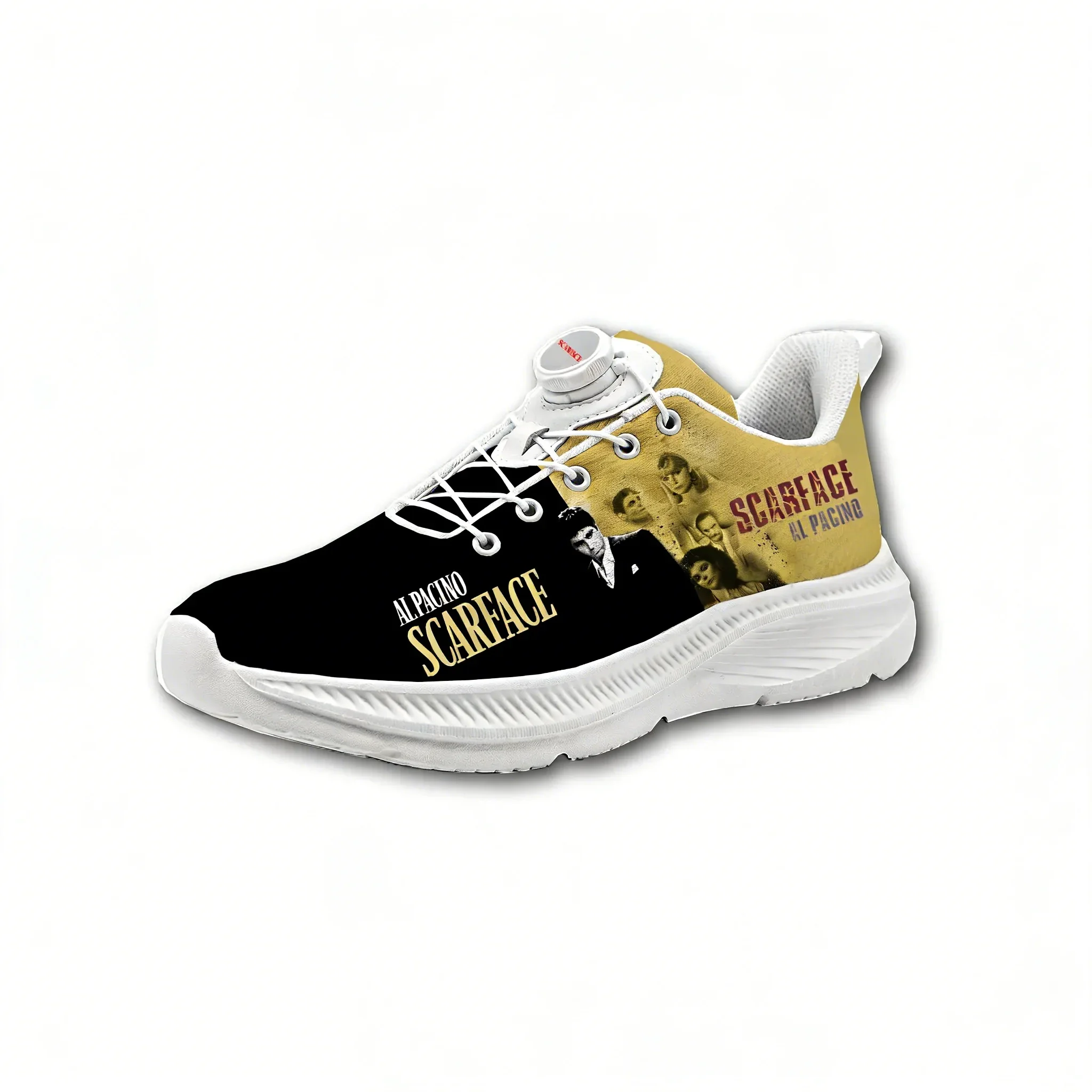 Scarface Al Pacino Mens Womens Hiking Running Shoes Laceless Rotating Button Sports Shoes Casual lightweight Custom Sneaker