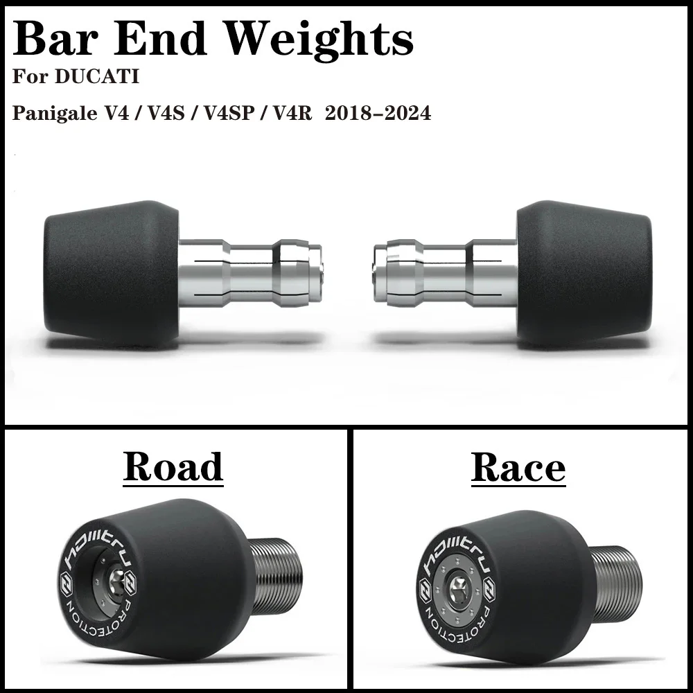 Motorcycle Handle Bar End Weight Grips Cap For Ducati Panigale V4 V4S V4SP V4R 2018 2019 2020 2021 2022 2023 2024