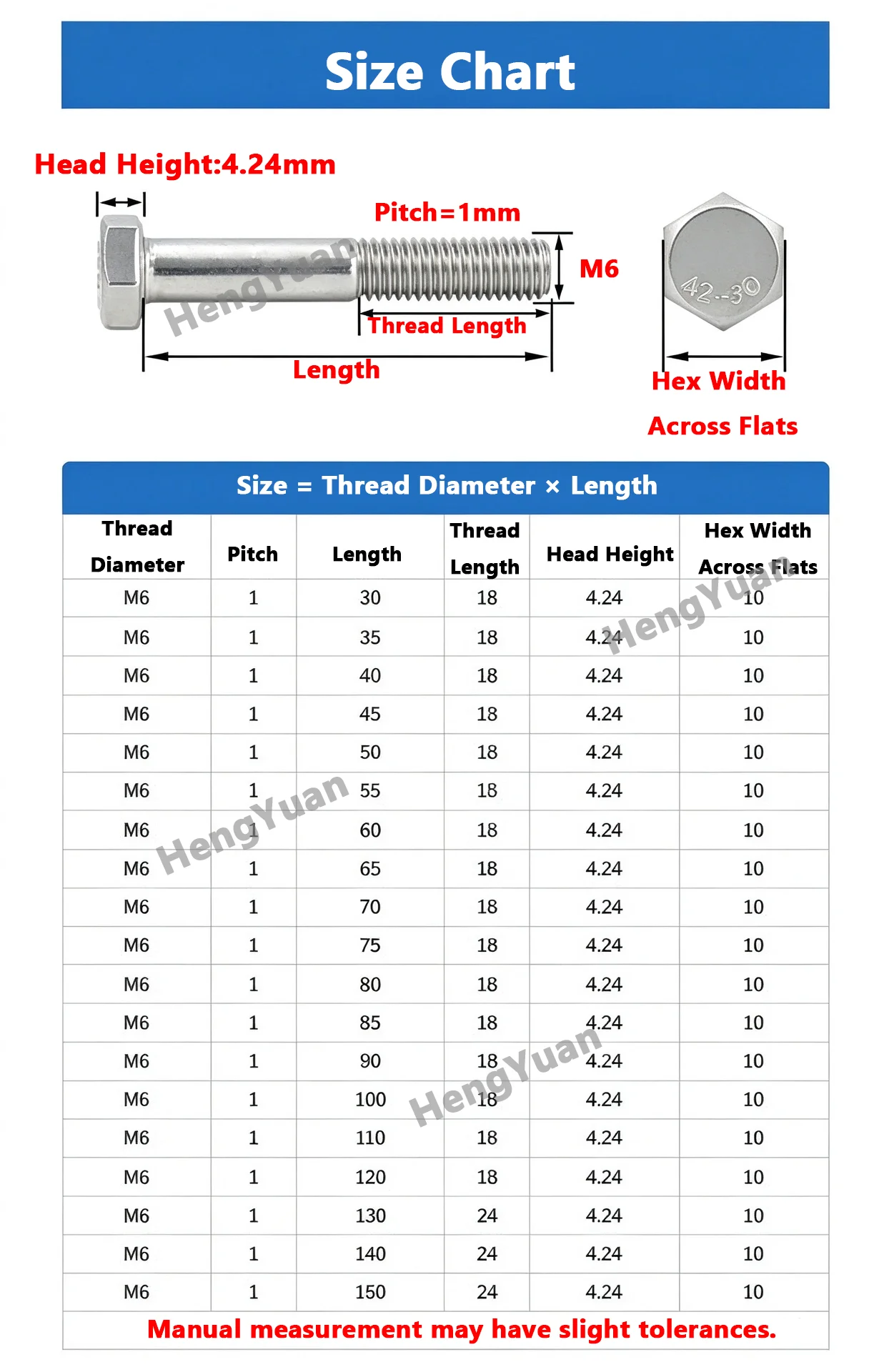 2-10pcs M6 304 Stainless Steel A2-70 Hex Head Bolt DIN931 External Hexagon Long Screw Partial Thread Length 30-150mm