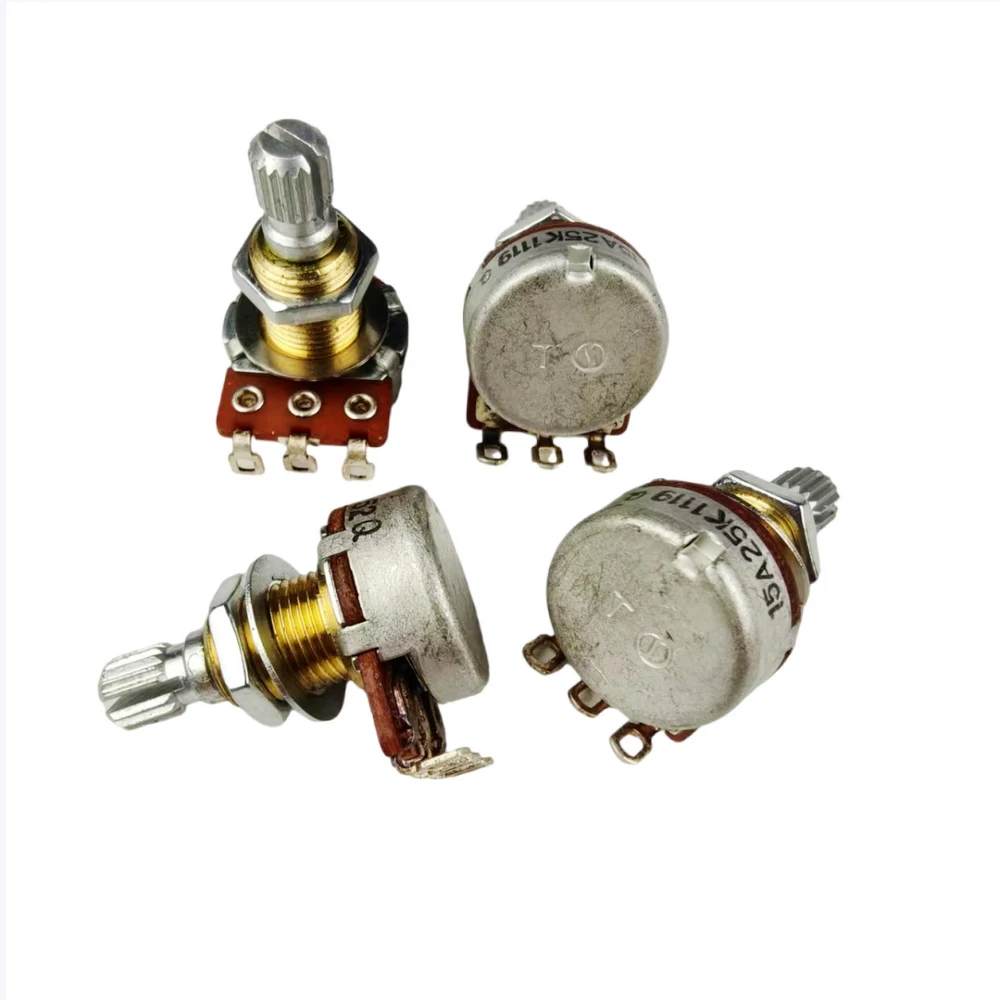 1 Piece Brass Shaft A25K Potentiometer(POT) For Electric Guitar Bass Active Pickup TQ 25K