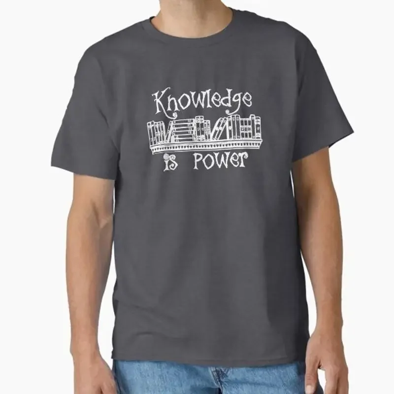 Book Lovers s Knowledge Is Power I T shirt Made in US AUS Size 2XL