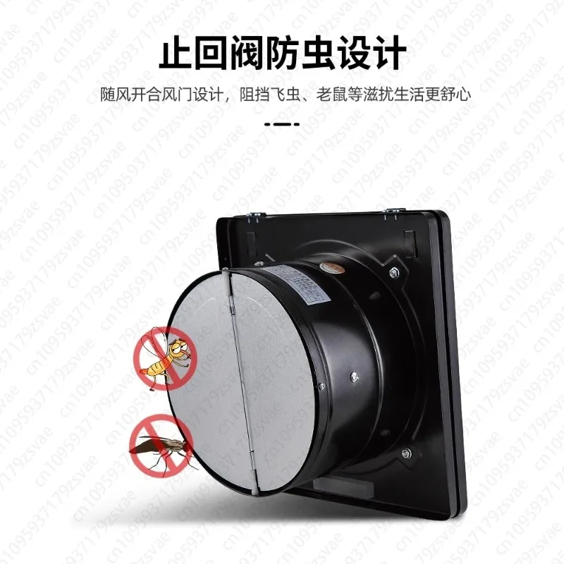 Exhaust Fan, Kitchen Household Strong Smoke Extraction 10 Inch, Wall Type Window Flip Cover Exhaust Hood