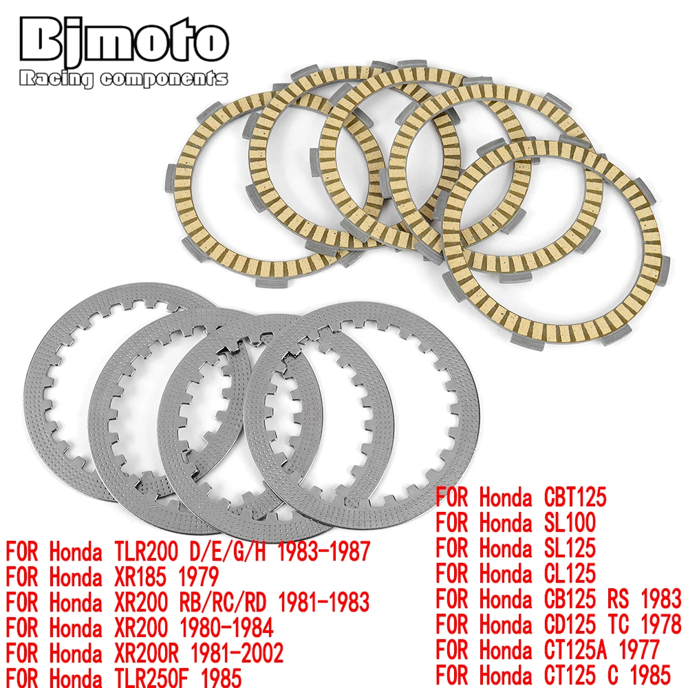 XLR 125 Clutch Friction Disc Plates FOR Honda XLR125 RW XR 125L CD XL CM 185 T XL-200R ATC 200 XD CD 200 TA CM200 TL 200 J/Y