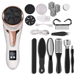 Portable Electric Foot File USB Dead Skin Removal Poeira Sucção Foot Repair Machine Impermeável Calos Remoção Foot Care Tools