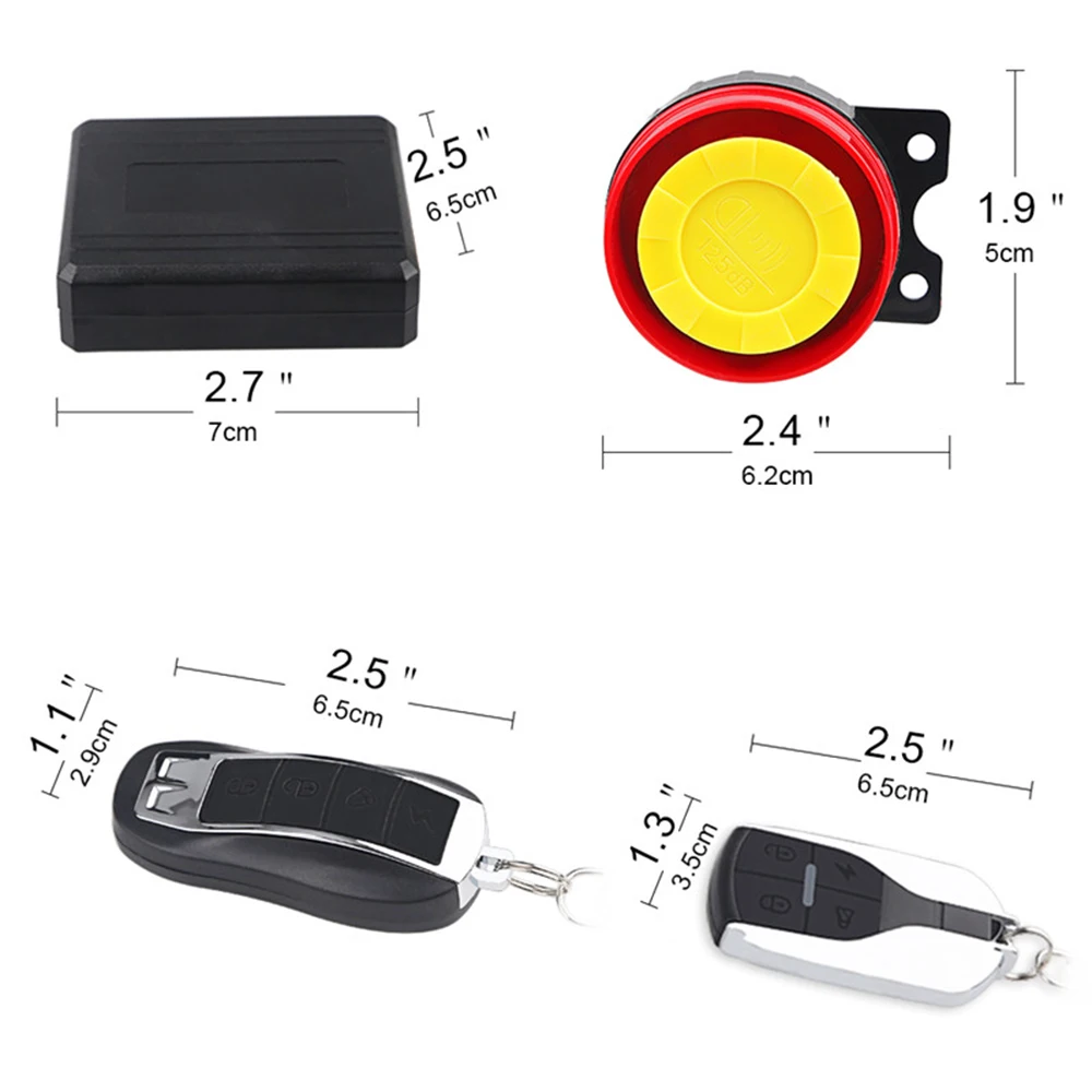 Universal Alarm for Motorcycle, Scooter, Moped, Motorcycle Alarm with Remote Control