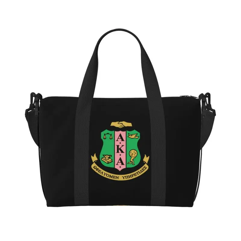 

AKA Sorority Print Travel Deffel Bag Portable Sports Gym Yoga Bag Multipurpose Waterproof Weekender Luggage Bags for Women Men