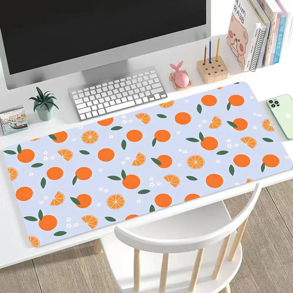 

Cartoon Orange Mouse Pad Large Mouse Pad & Computer Game Mouse Mat (35.4x15.7IN/31.5X15.7IN Map) (90 x40/80x40cm Map)