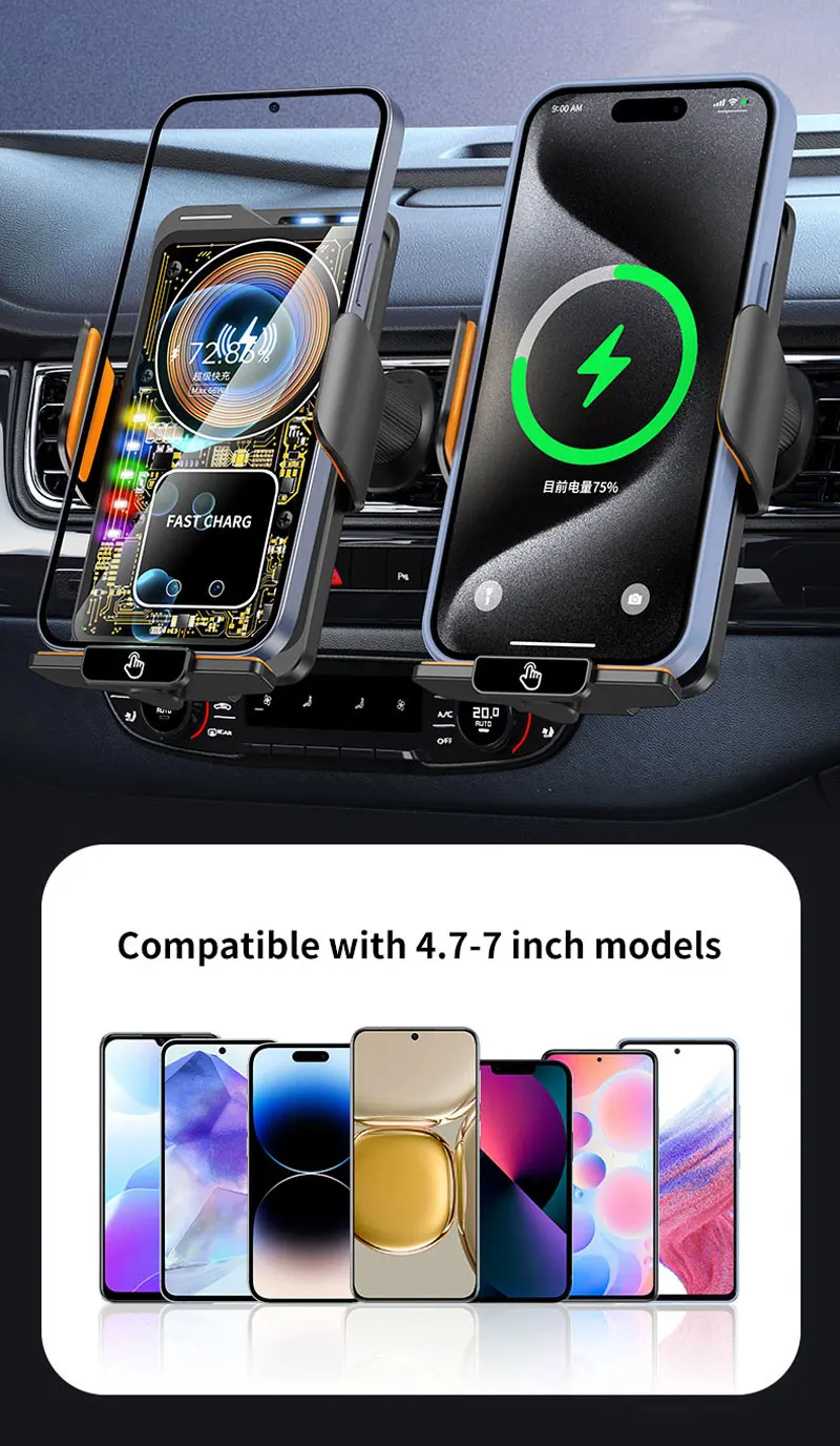 Auto-Handyhalterung für Lüftungsschlitze für Lexus CT ct200h 2011 2012 2013-2023 Magnetisches kabelloses Laden Auto-Handyhalterung für Magsafe-Halterung Zubehör – Detail 29