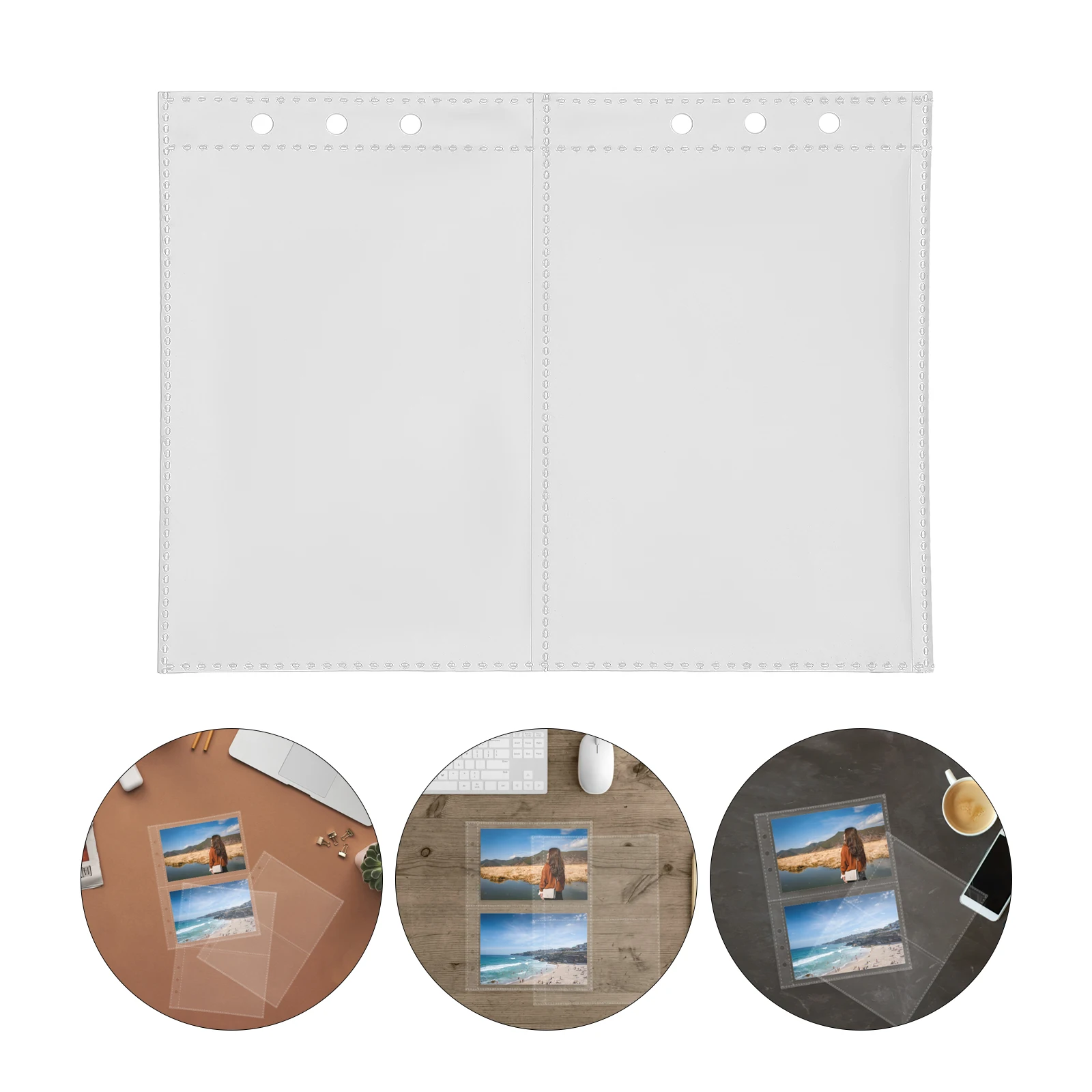 50 قطعة بطاقة الصور كم واضح قابلة لإعادة الاستخدام ألبوم الصور صفحات الموثق حماية شفافة لبطاقات الهدايا الائتمانية بطاقات بريدية #6