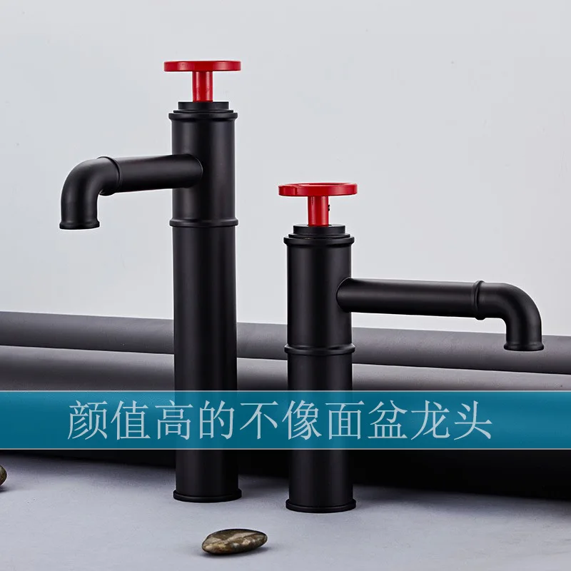 

Copper Basin Faucet Water Pipe Modeling Bathroom Toilet Washbasin Hand Washing Faucet