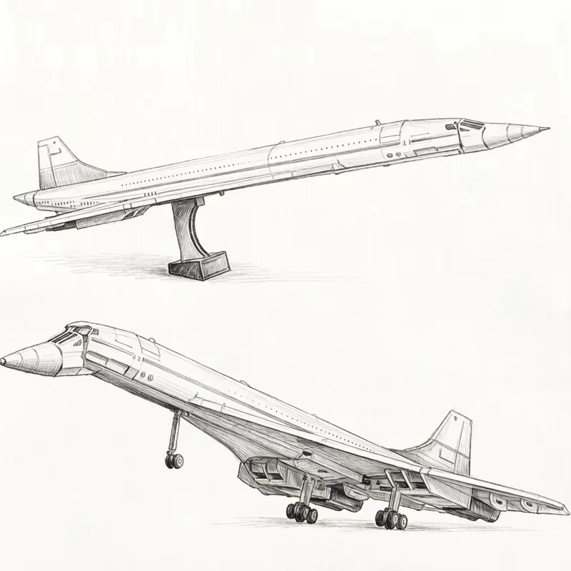 2083PCS Airbus Concorde Building Blocks Sets Home Decor Party Supplies Gift bricks Toy Gift
