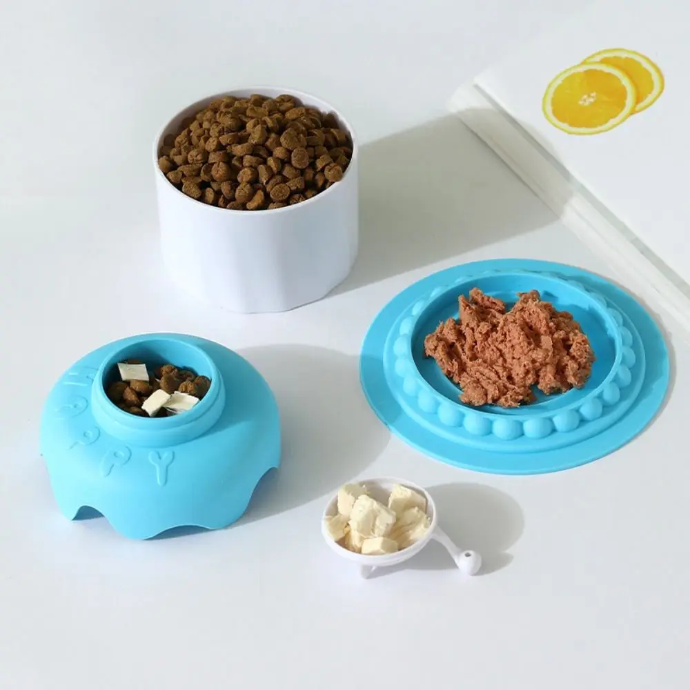 Multi-Function Dog Bowl Pet Slow Feeder Cake-Shaped Food Bowl Pet Food Bowl Kitten Feeding Toys for Cats and Dogs