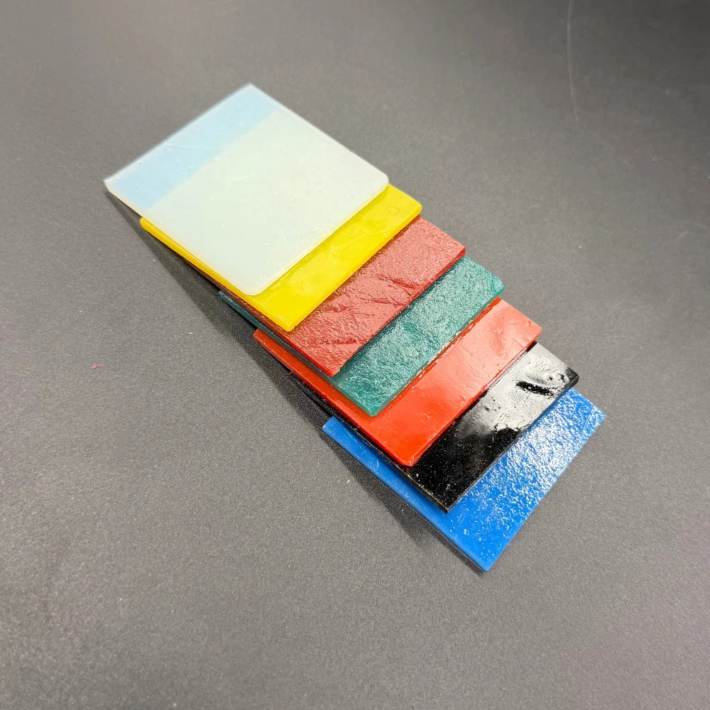 7pcs Different Colors Opal Glass Art DIY Materials 128g 2 x 2in Coe90 Fusing Glass for Microwave Kiln