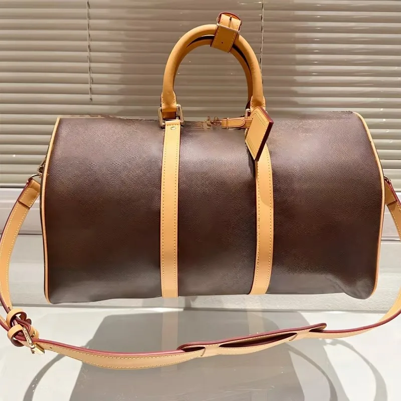 Designer Style Leather Premium Multifunctional Gym and Travel Tote: Large Capacity Unisex Business Travel Bag