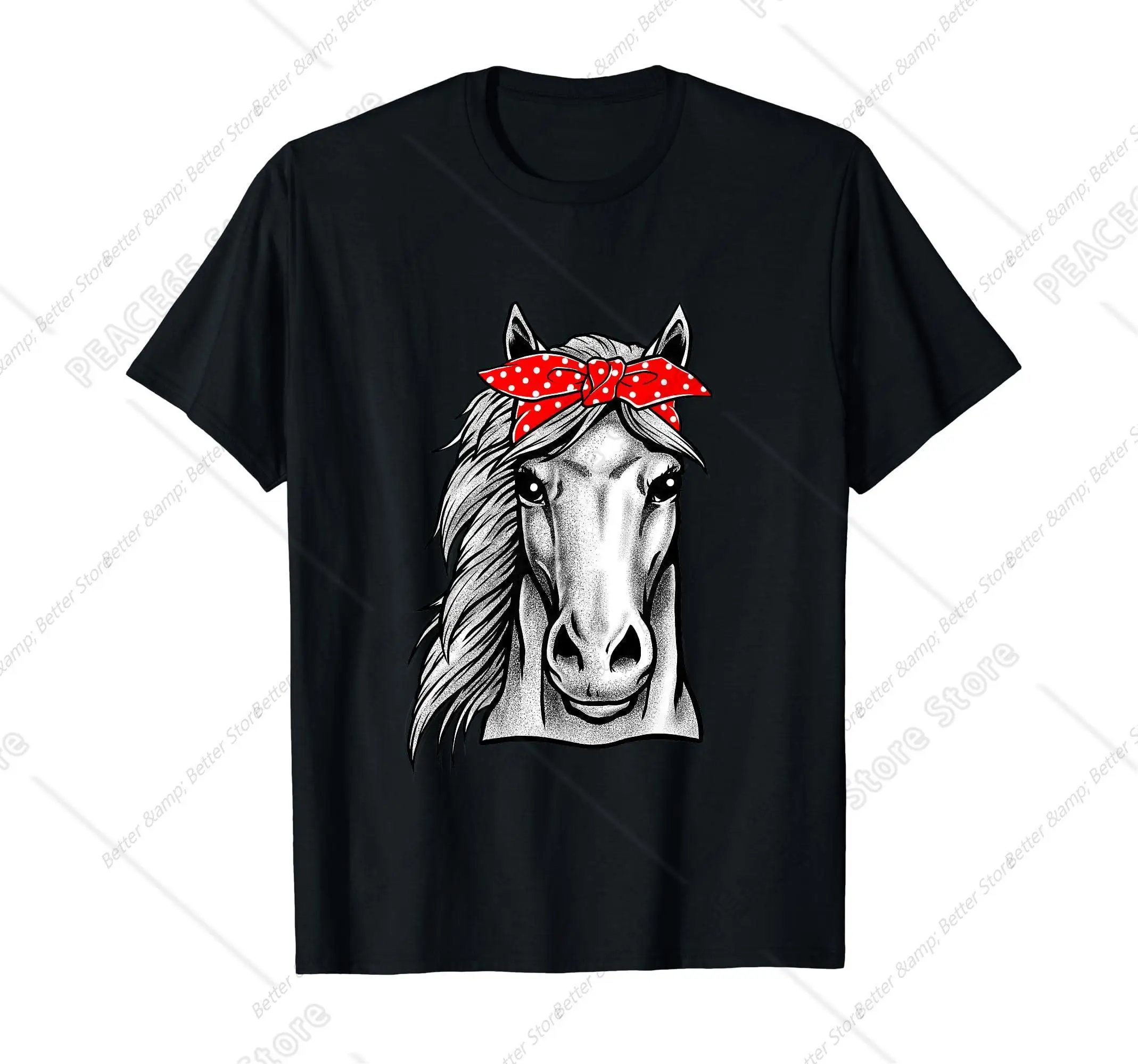 

Horse Shirt Womens Graphic Tees Horse Shirts For Girls T-Shirt Cotton T-Shirt For Men Hip Hop T-Shirts Rapper Boy Men Tee