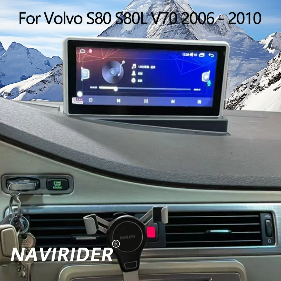 Reproductor Multimedia para Auto Navirider de 8.8" para Volvo S80 S80L V70 2006-2010, Android 15, Radio, GPS, Audio DSP, Estéreo, Carplay