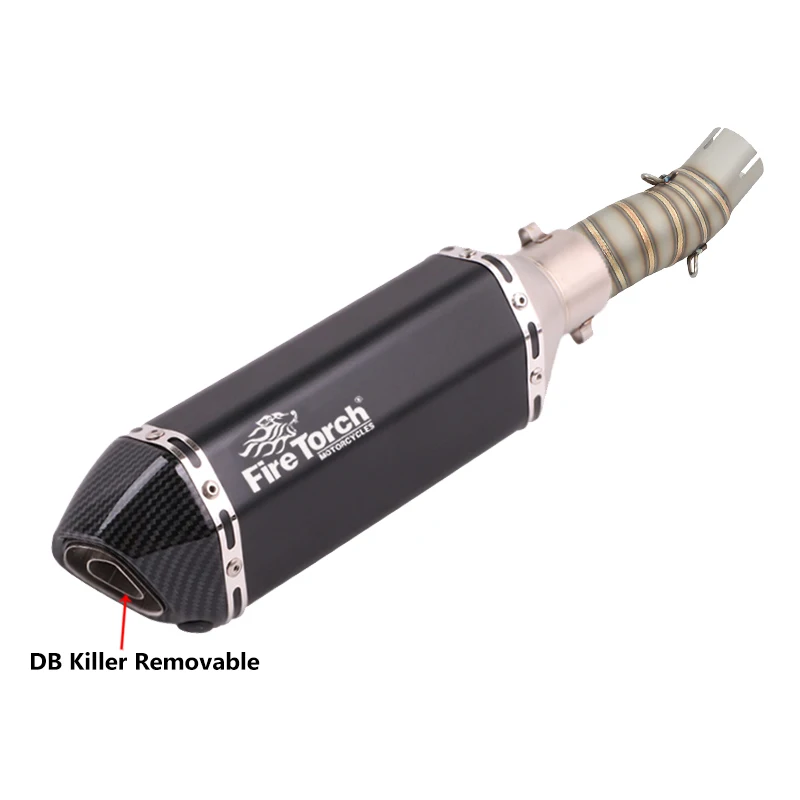 Slip On For CFMOTO 450SR 450 SS NK 2022 2023 Motorcycle Exhaust Systems Escape Moto With Removable DB Killer 51MM Mid Link Pipe