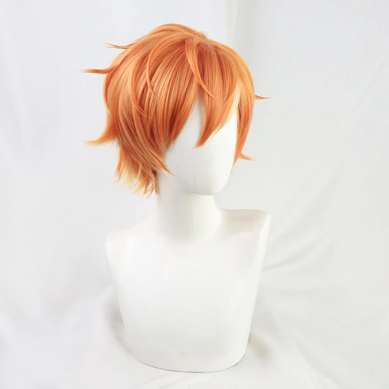 Shinonome Akito Orange Cosplay Wig Project SEKAI COLORFUL STAGE! Heat Resistant Synthetic Cosplay Wigs Shinonome Akito