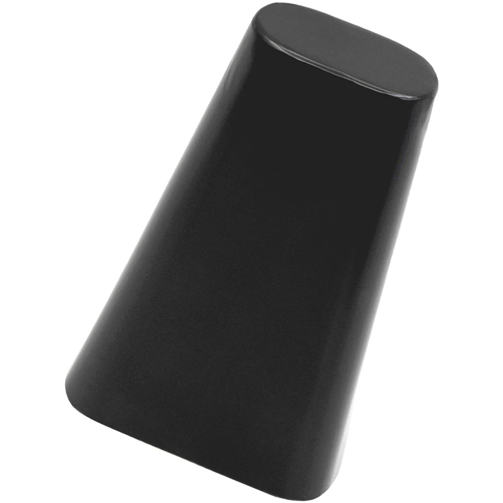 

Holeless Cowbell Black Metal Drum Set Percussion Instrument Non Porous Smooth Durable Concert Bar Home Band