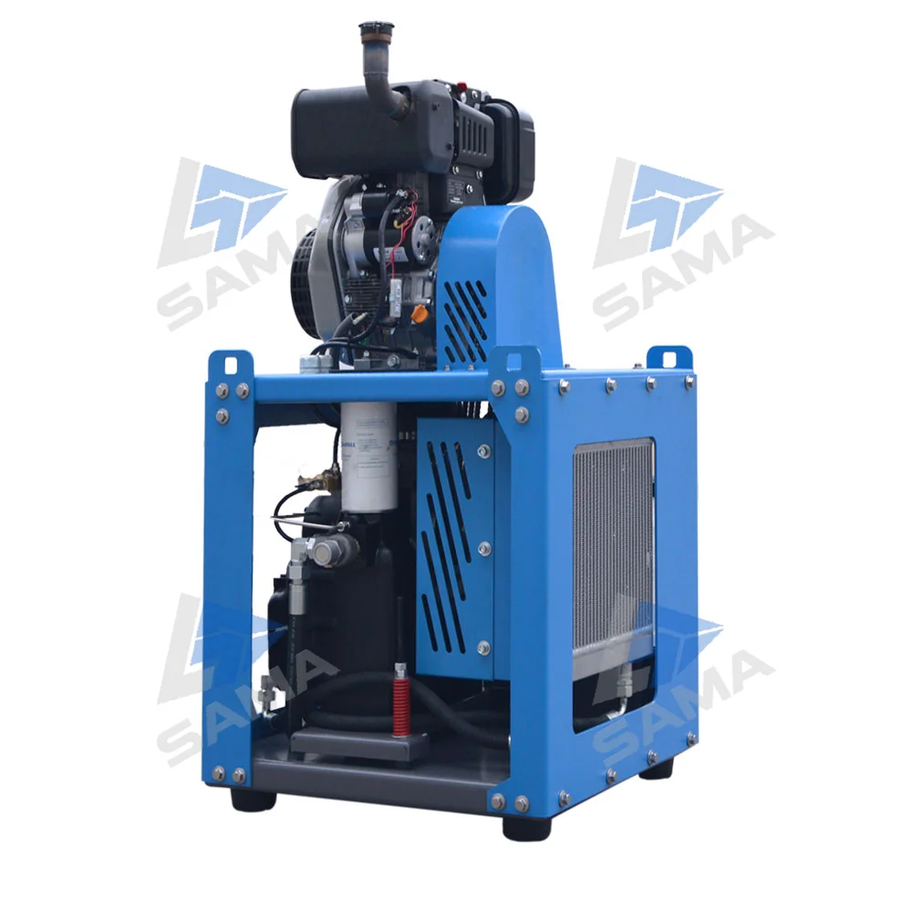 35CFM  Screw Air Compressor 28-35CFM 7-10Bar 7.5KW Portable Petrol Driven Air Compressor For Construction Mining Road Wo