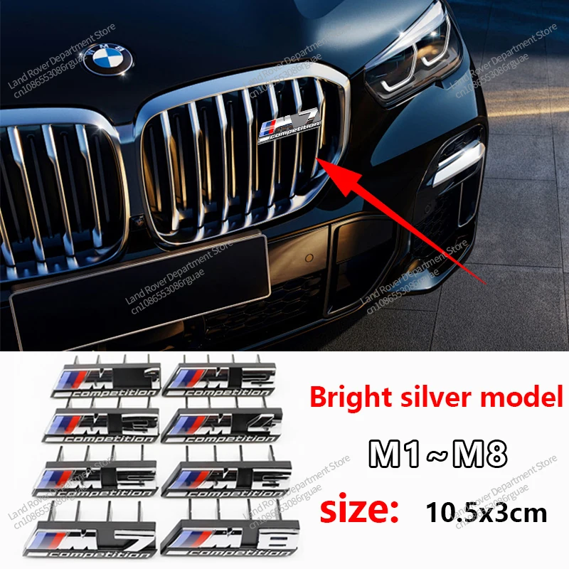 

Car Emblem Grill Front Hood Badge Grille Auto Badge Car Body Decoration Sticker For BMW M1 M2 M3 M4 M5 M6 M7 M8 E60 E64 F10 F20