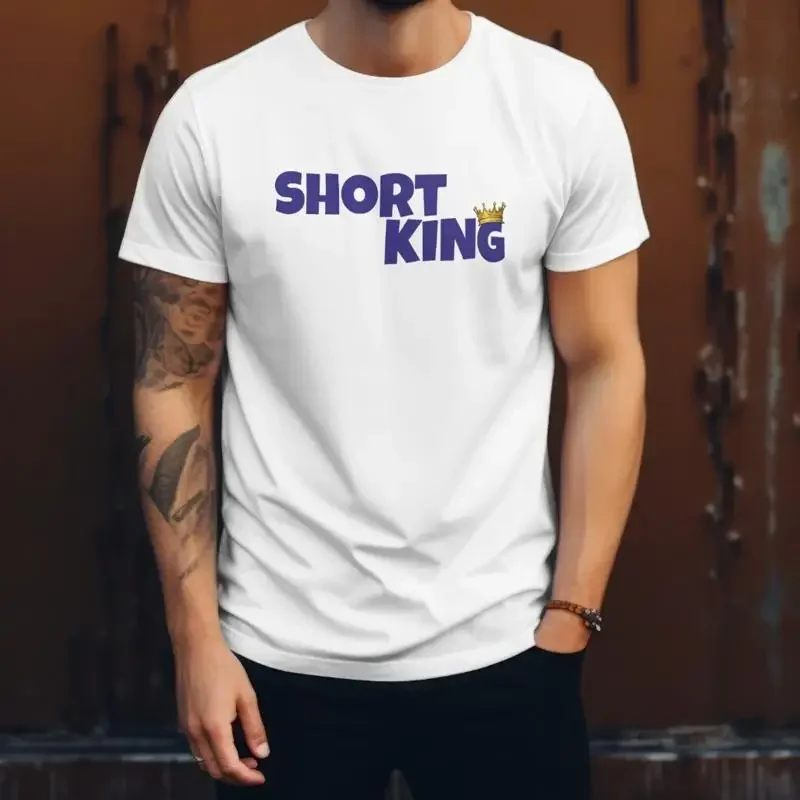 Short King Funny Small Mens Height Joke T Shirt Men Top