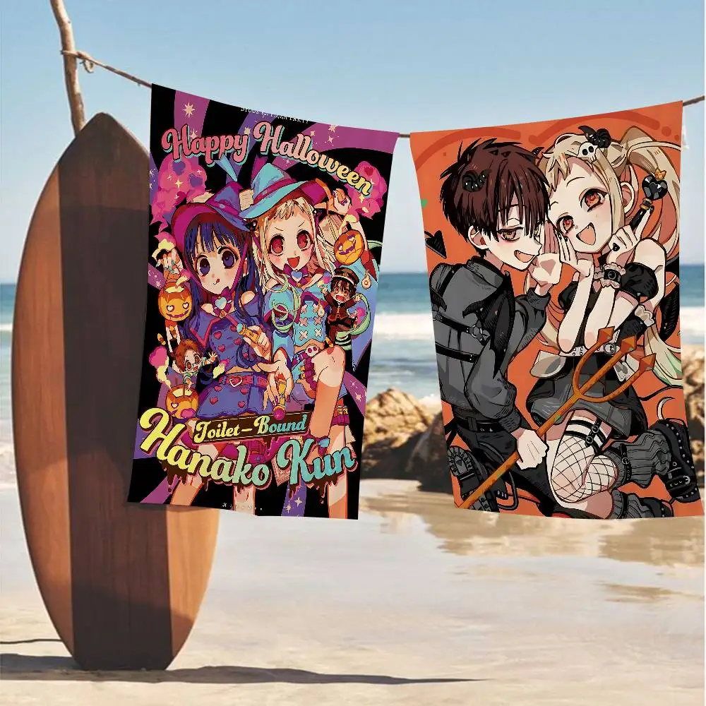 Anime Toilet Bound Hanako kun Beach Towel Colorful Bath Towels for Girl Microfiber Dry Custom Sand Free Beach Yoga Spa Gym Pool