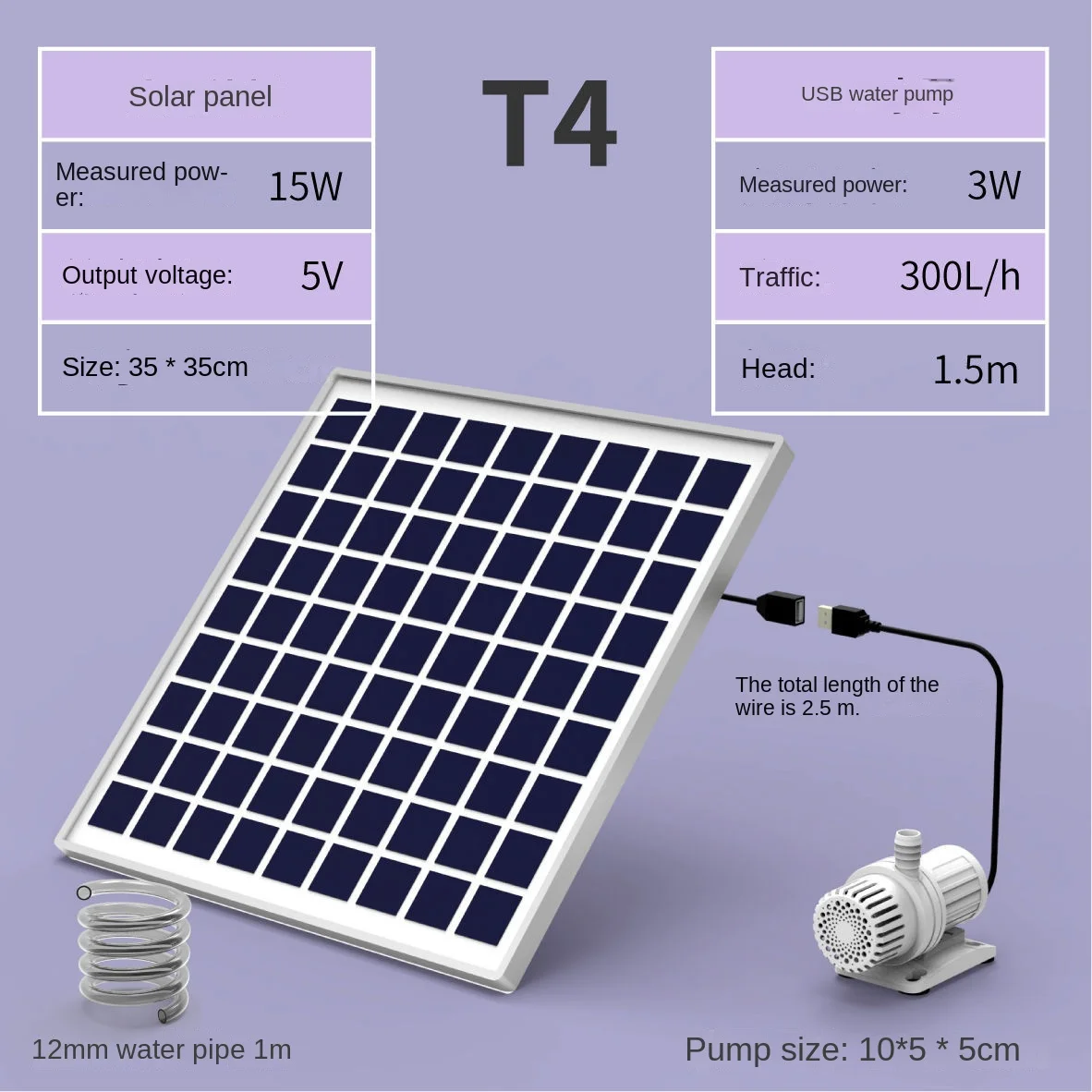 Solarna pompa wodna ryby fontanna stawowa skalniak podwodny cykl akwariowy basen i filtr o dużej mocy