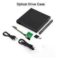 Portable External Optical Drive Case Kit Mobile Enclosure DVD/CD-ROM Case 12.7mm SATA Case Drive Box for Laptop Notebook