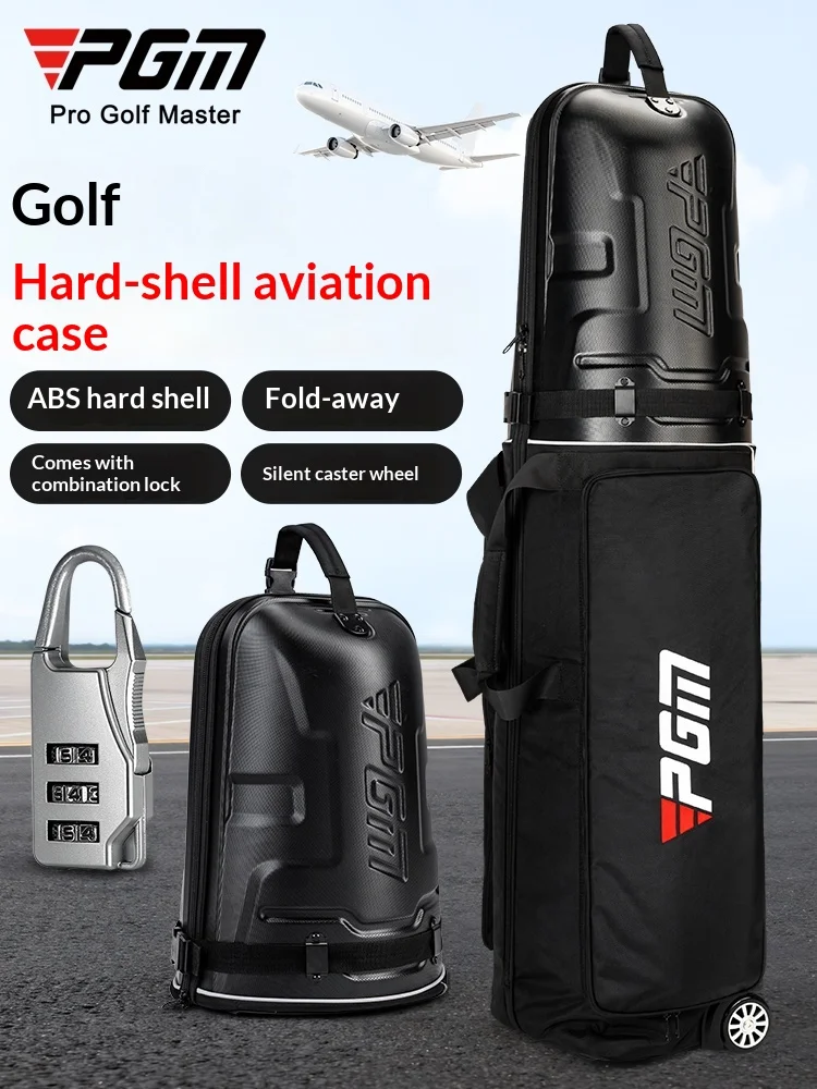 PGM Golf Hard Shell Aviation Bag Men's and Women's Air Transport Bag Waterproof Travel Strap Tugboat Bag Protective Cover HKB020