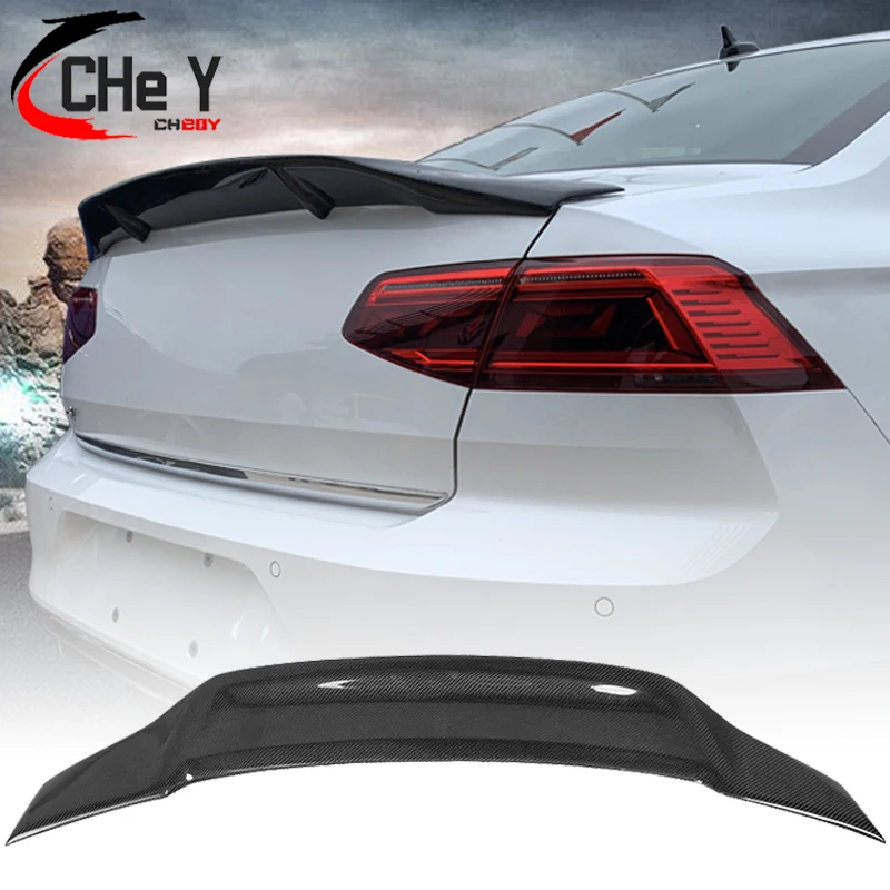 Per Volkswagen VW Magotan Passat B8 2017-2023 coda ala posteriore tronco auto coda R Styling nero lucido Spoiler in vera fibra di carbonio