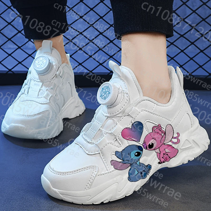 

2025 New Stitch children boys girl shoes High quality genuine leather running sports shoes Youth student casual sports shoes