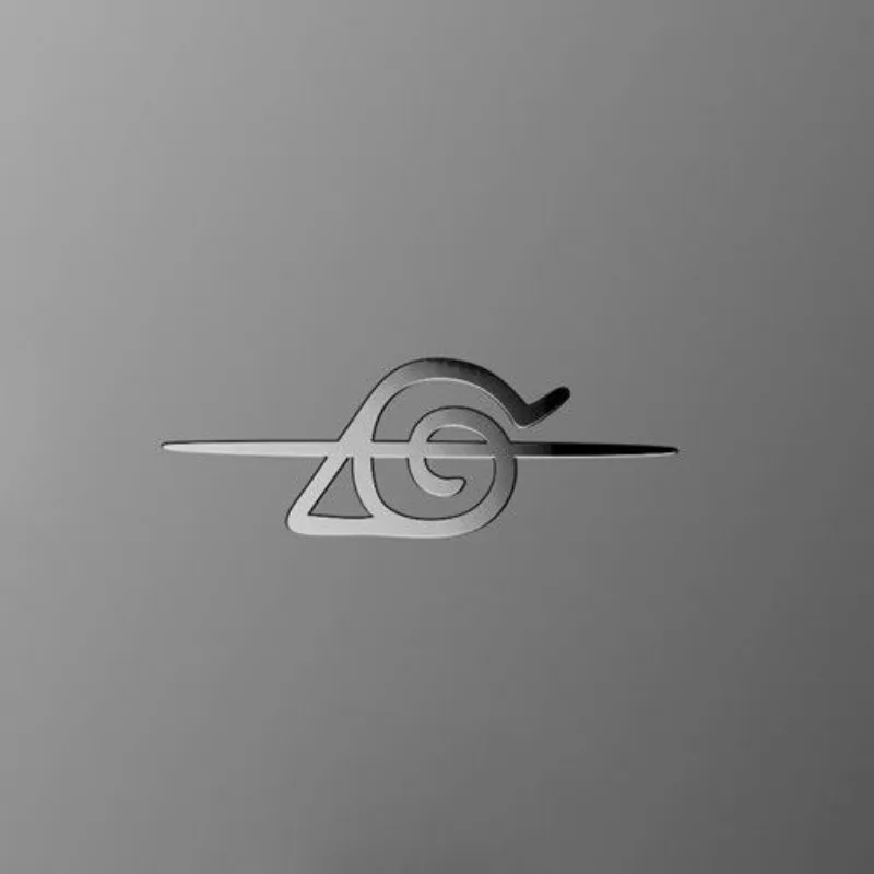 New Naruto anime peripheral ultra-thin metal stickers Uzumaki Konoha Ninja computer mobile phone metal sticker gift wholesale
